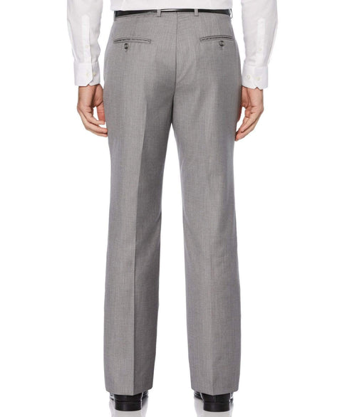 Big & Tall Textured Suit Pant Brushed Nickel Perry Ellis