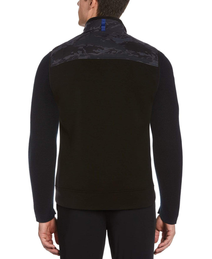 Big & Tall Tonal Camo Quilted Vest Dark Sapphire Perry Ellis