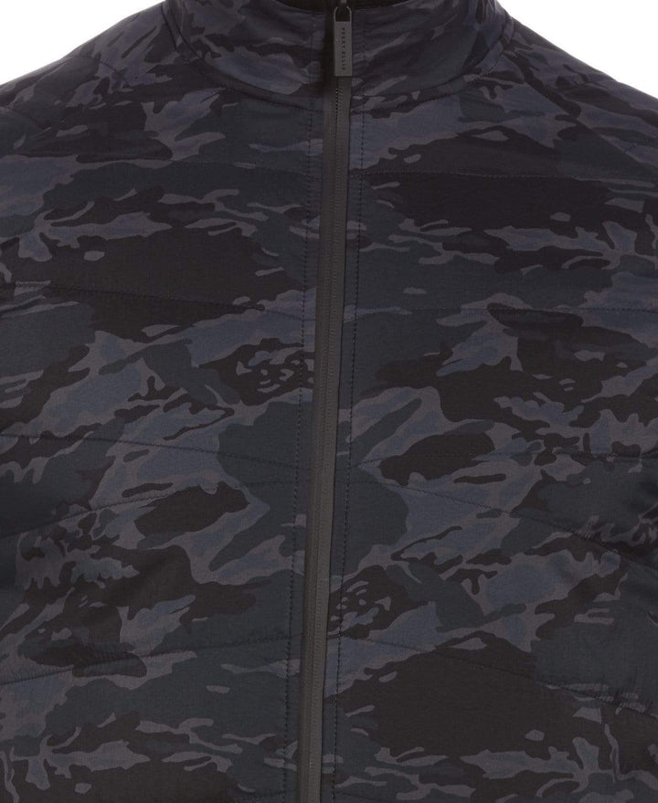 Big & Tall Tonal Camo Quilted Vest Dark Sapphire Perry Ellis