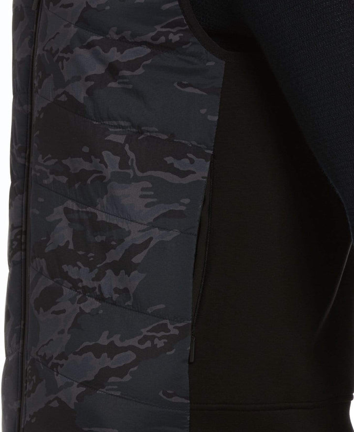 Big & Tall Tonal Camo Quilted Vest Dark Sapphire Perry Ellis