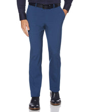 Big & Tall Washable Solid Stretch Suit Pant Bay Blue Perry Ellis