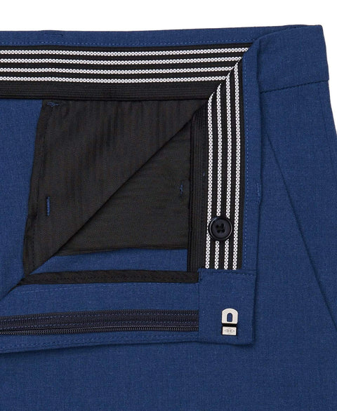 Big & Tall Washable Solid Stretch Suit Pant Bay Blue Perry Ellis
