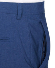 Big & Tall Washable Solid Stretch Suit Pant Bay Blue Perry Ellis