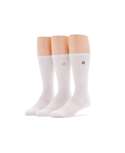 3 Pack Casual Luxe Rib Logo Crew Socks