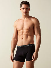 4 Pack Assorted Solid Stretch Boxer Brief Black Perry Ellis