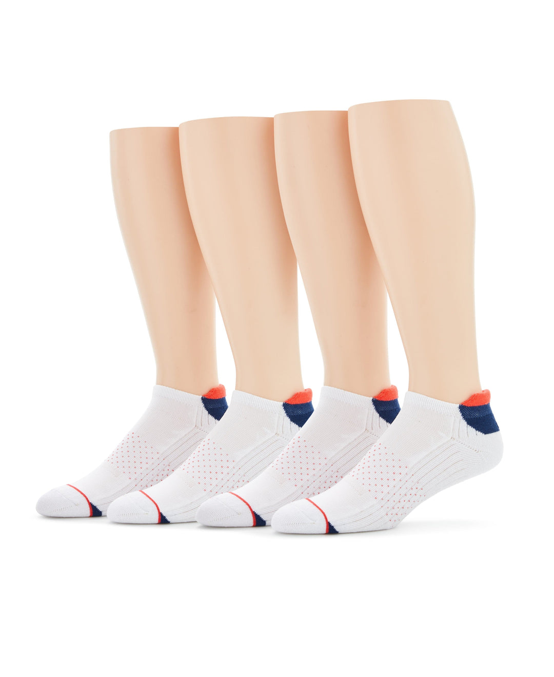 4 Pack Block Low Cut Socks