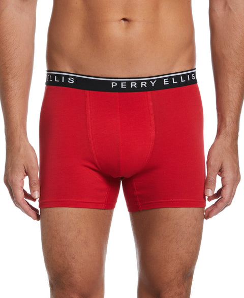 Solid Cotton Stretch Boxer (Ribbon Red) 