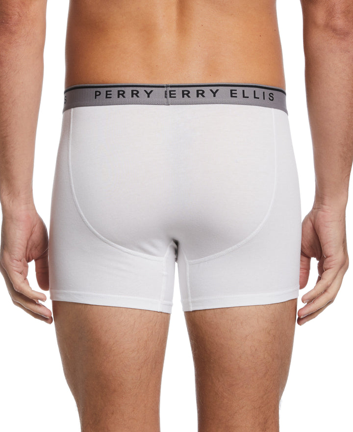 Solid Cotton Stretch Boxer (White) 