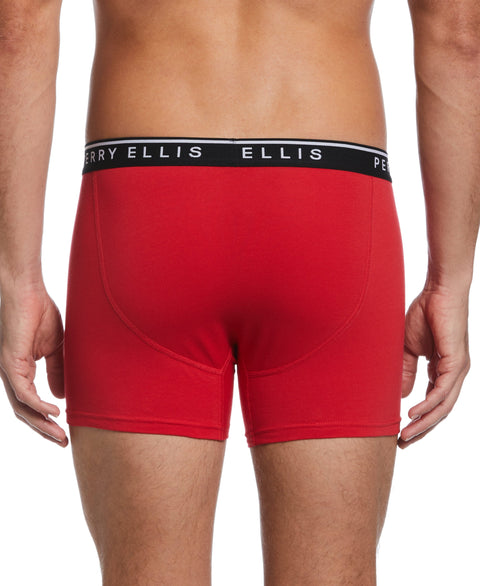 Solid Cotton Stretch Boxer (Ribbon Red) 