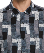 Abstract Block Print Soft Camp Shirt (Rock Ridge) 