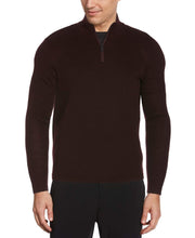 Big & Tall Textured Merino Blend Quarter Zip Sweater Port Perry Ellis