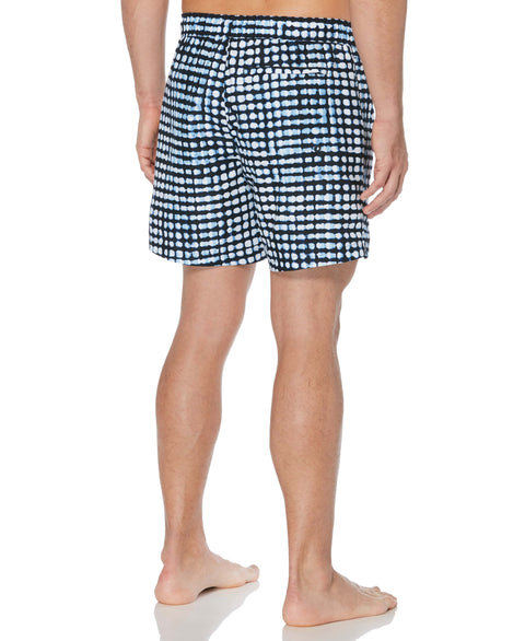 Blurry Dot Print Swim Short Crystal Blue Perry Ellis