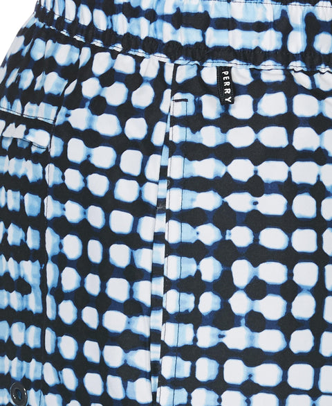 Blurry Dot Print Swim Short Crystal Blue Perry Ellis