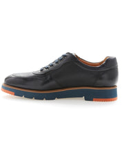 Burnished Leather Oxford Sneaker Navy Perry Ellis