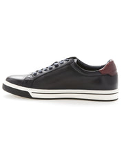 Burnished Leather Sneaker Navy Perry Ellis