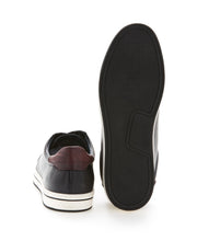Burnished Leather Sneaker Navy Perry Ellis