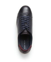 Burnished Leather Sneaker Navy Perry Ellis