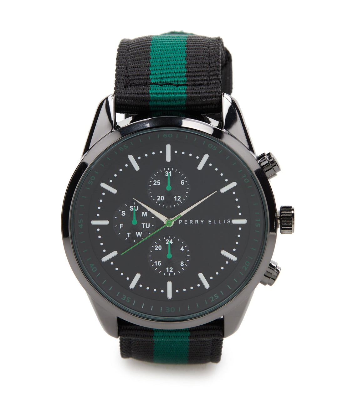 Chronograph Green Fabric Strap Watch (Assorted) 