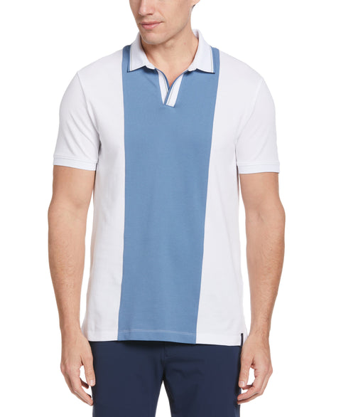Color Block Polo (Bright White) 