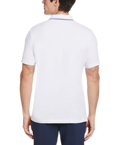 Color Block Polo (Bright White) 