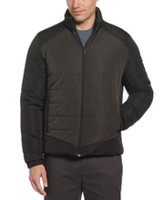 Color Block Puffer Jacket (Pirate Black) 