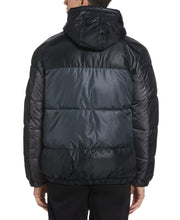 Colorblock Puffer Jacket (Black) 