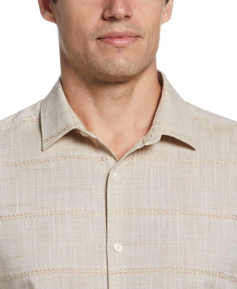 Cotton Slub Plaid Shirt (Gravel) 