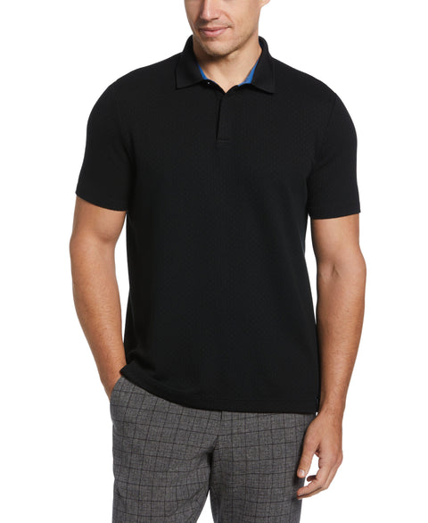 Diamond Jacquard Polo (Black) 