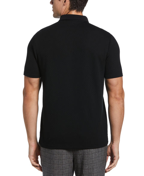 Diamond Jacquard Polo (Black) 