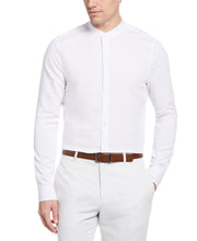 Dobby Banded Collar Shirt (Bright White) 