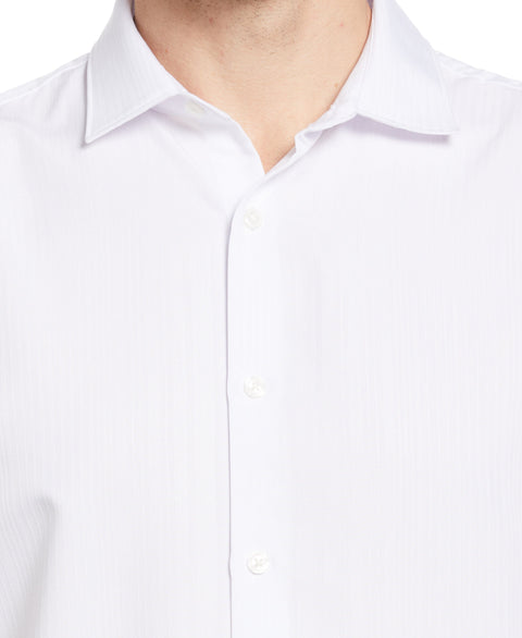 Dobby Sateen Stripe Shirt (Bright White) 