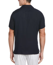 EcoVero™ Large Floral Print Camp Collar Shirt (Dark Sapphire) 