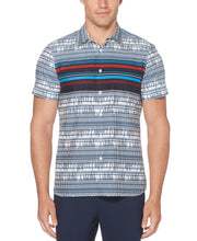Engineered Print Shirt Bright White Perry Ellis
