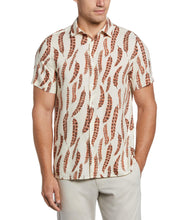 EcoVero™ Feather Print Soft Shirt (Copper Brown) 