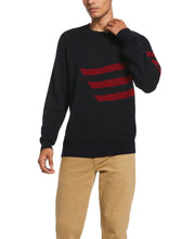Flag Crew Neck Sweater (Dark Sapphire) 