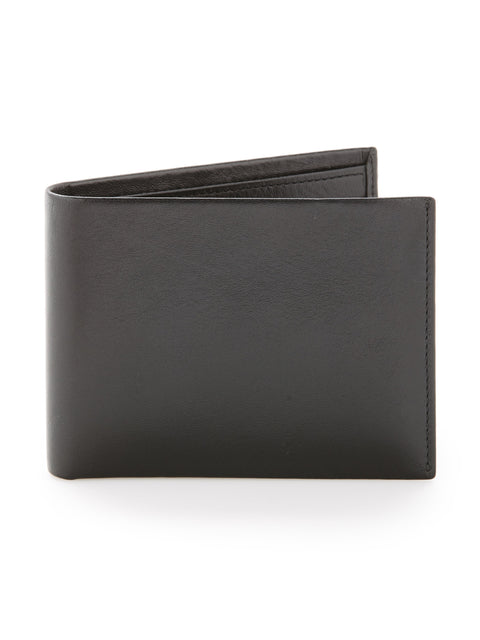 Genuine Glazed Leather Wallet Blk Perry Ellis