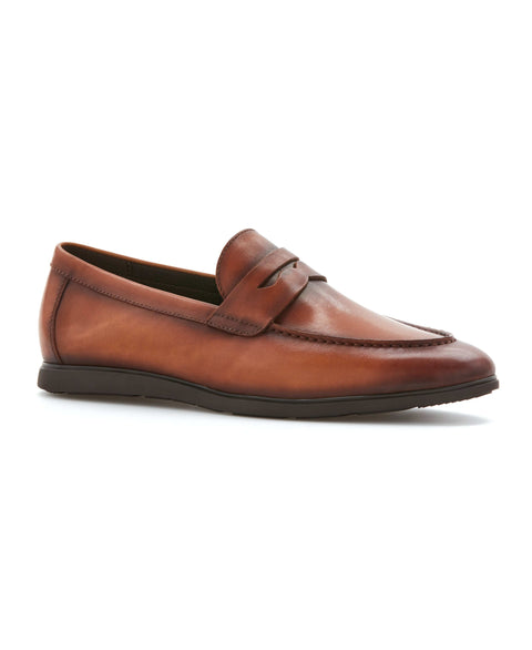 Genuine Leather Casual Penny | Perry Ellis