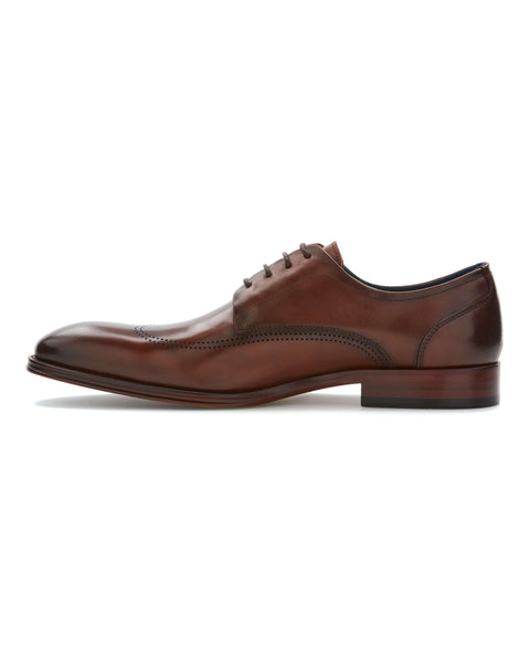 Leather Wingtip Shoes (Brown) 