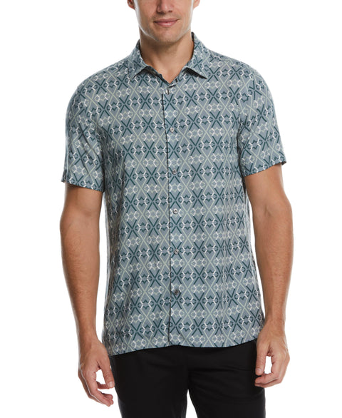 Geo Print Soft Camp Shirt (Lead) 