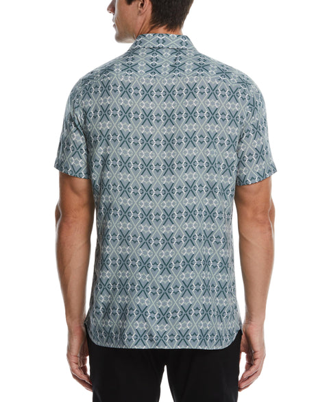 Geo Print Soft Camp Shirt (Lead) 