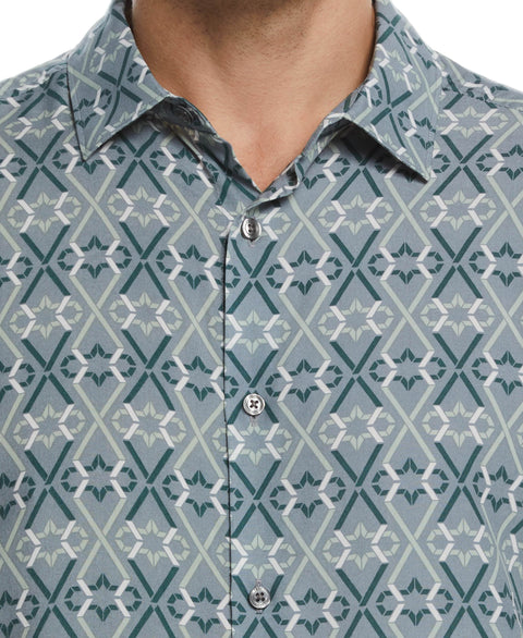 Geo Print Soft Camp Shirt (Lead) 