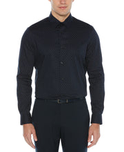 Geometric Print Shirt Dark Sapphire Perry Ellis