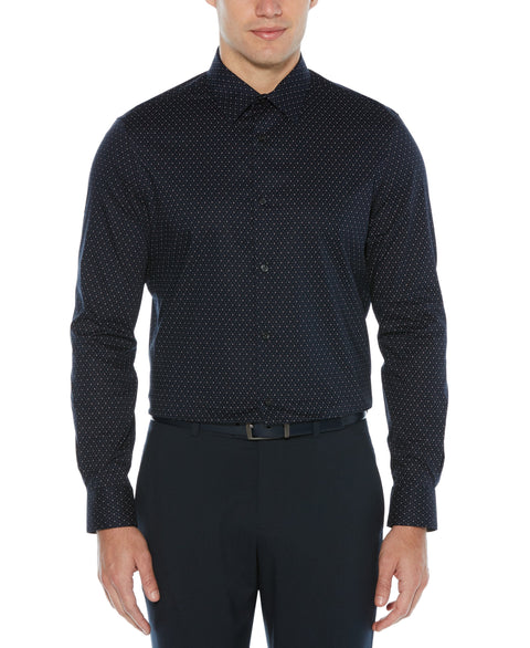 Geometric Print Shirt Dark Sapphire Perry Ellis