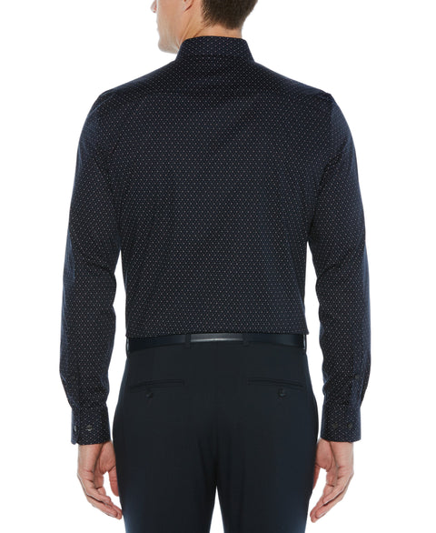 Geometric Print Shirt Dark Sapphire Perry Ellis