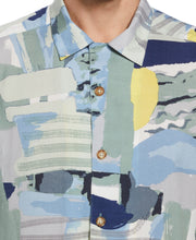 Graphic Print Soft Camp Collar Shirt
