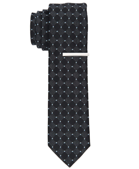 Lebenzon Mini Diamond Print Tie (Black) 