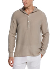Linen Hooded Shirt  (Rock Ridge) 