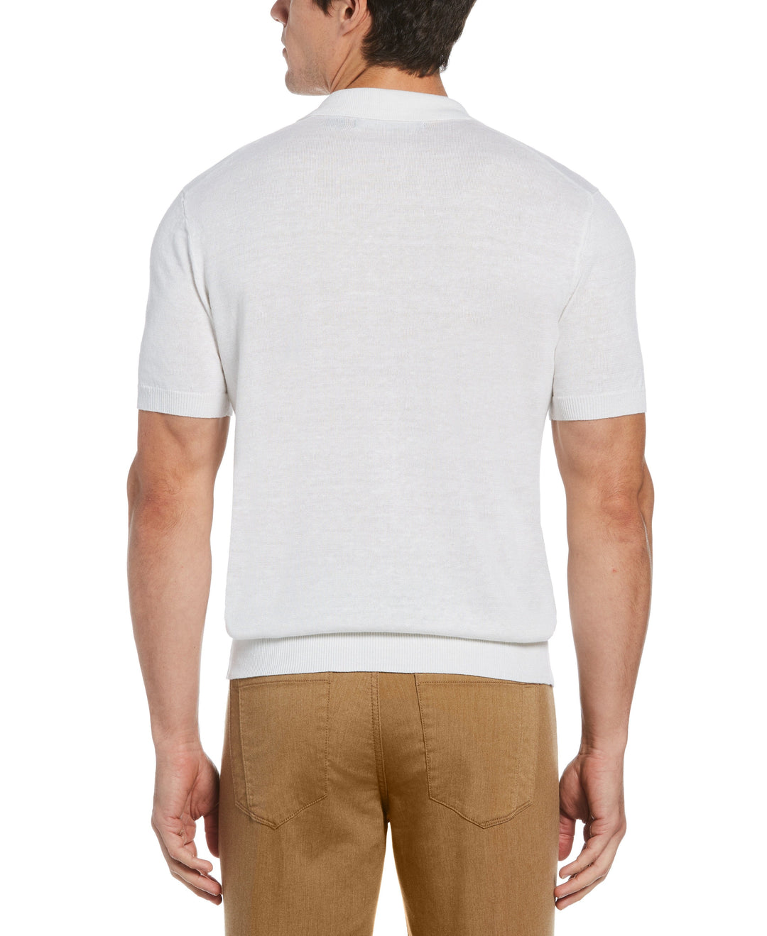 Linen Blend Open Polo