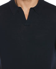 Linen Blend Open Polo