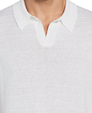 Linen Blend Open Polo